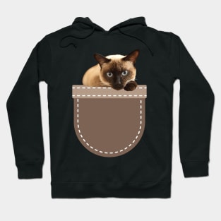 Cat in Pocket (Tonkinese Cat) Hoodie